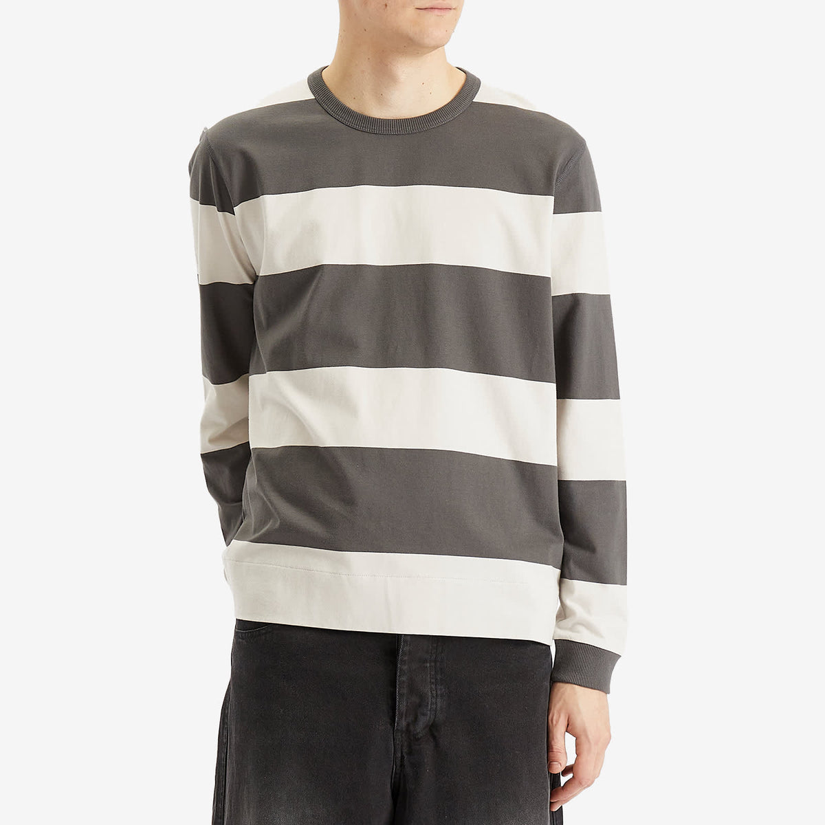 YMC C86 Block Stripe Long Sleece T-Shirt