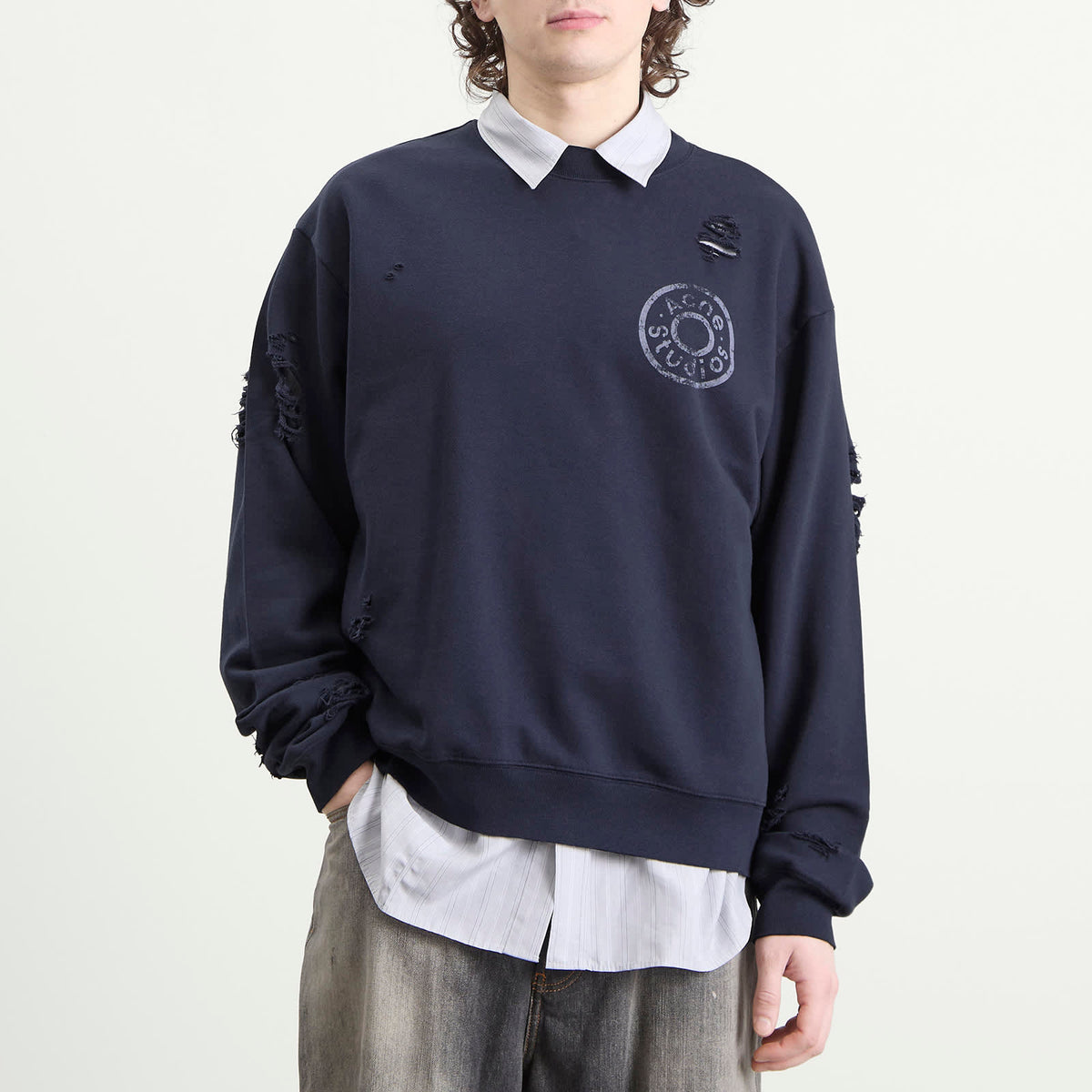 Acne Studios Small Button Sweatshirt