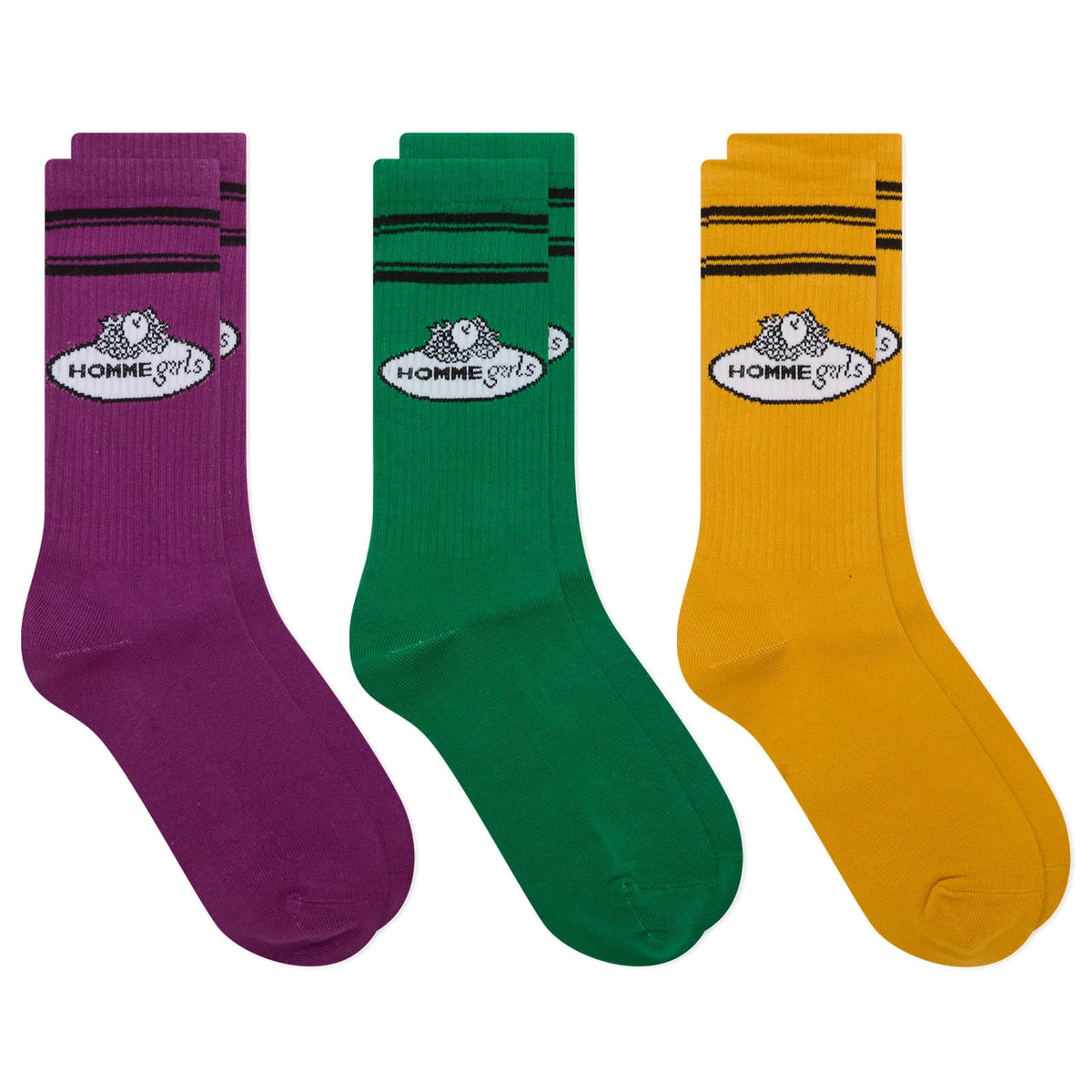 Hommegirls x Fruit of the Loom Crew Socks - Pack of 3