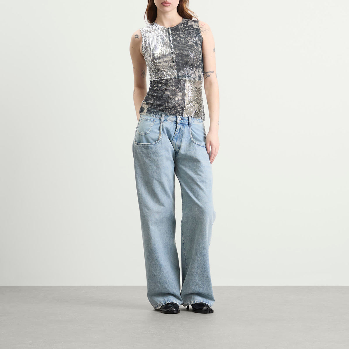 Maison Margiela Patchwork Sequin Top