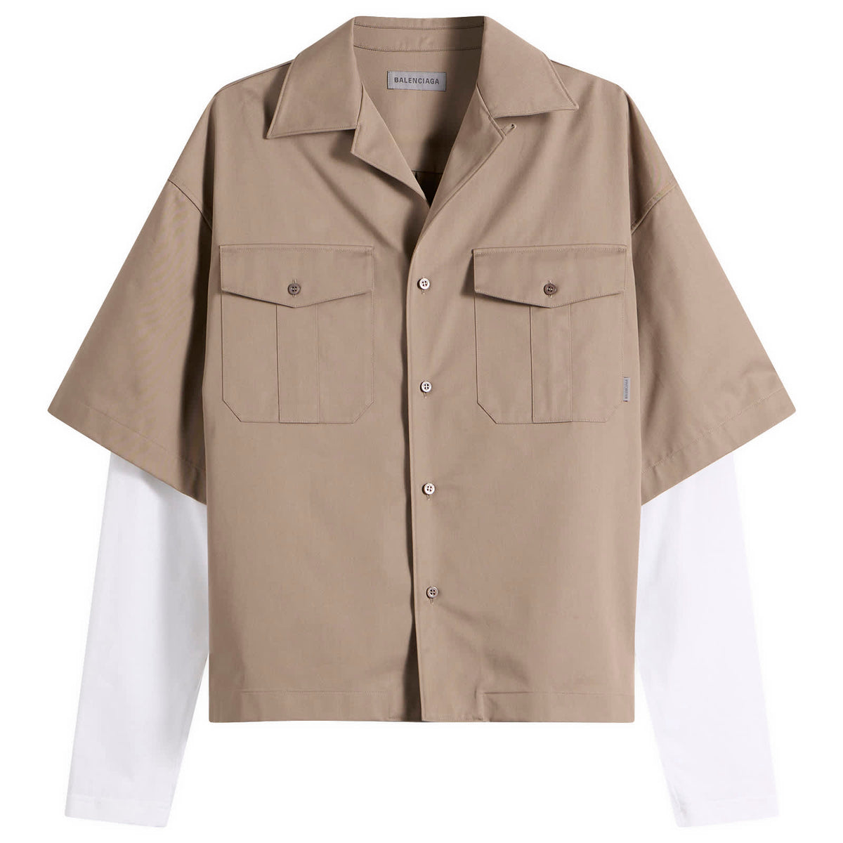 Balenciaga Double Layer Bowling Shirt