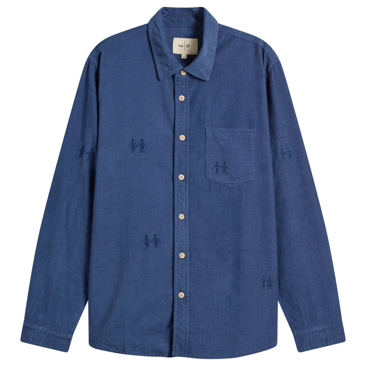 Folk Embroidery Direction Babycord Shirt