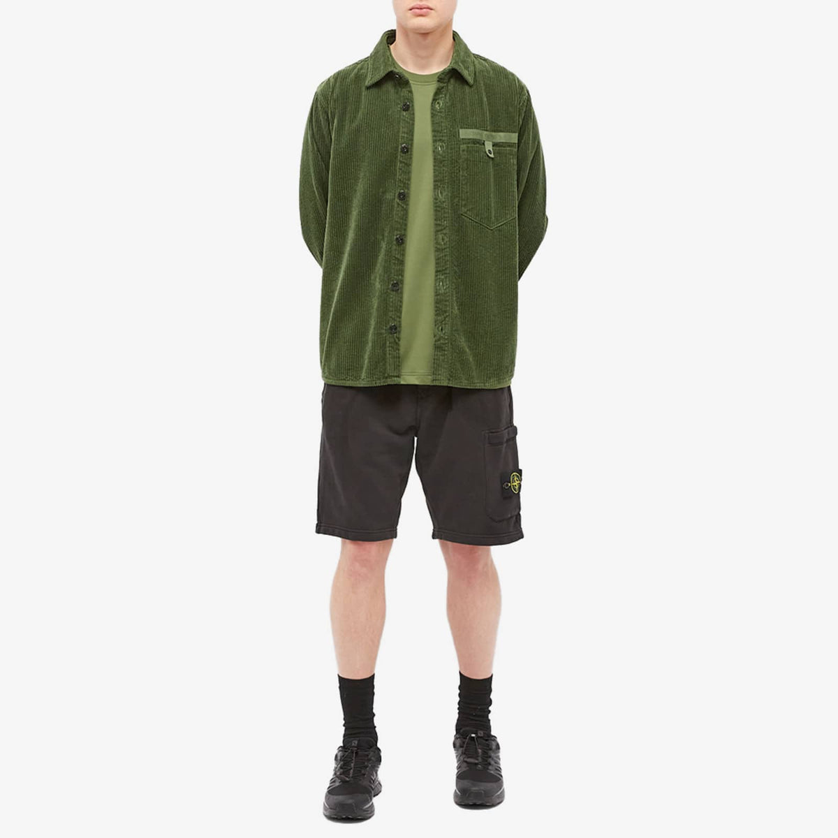 Stone Island Logo Sleeve Logo T-Shirt
