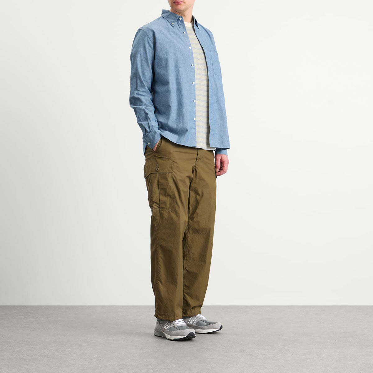 Beams Plus Button Down Chambray Shirt
