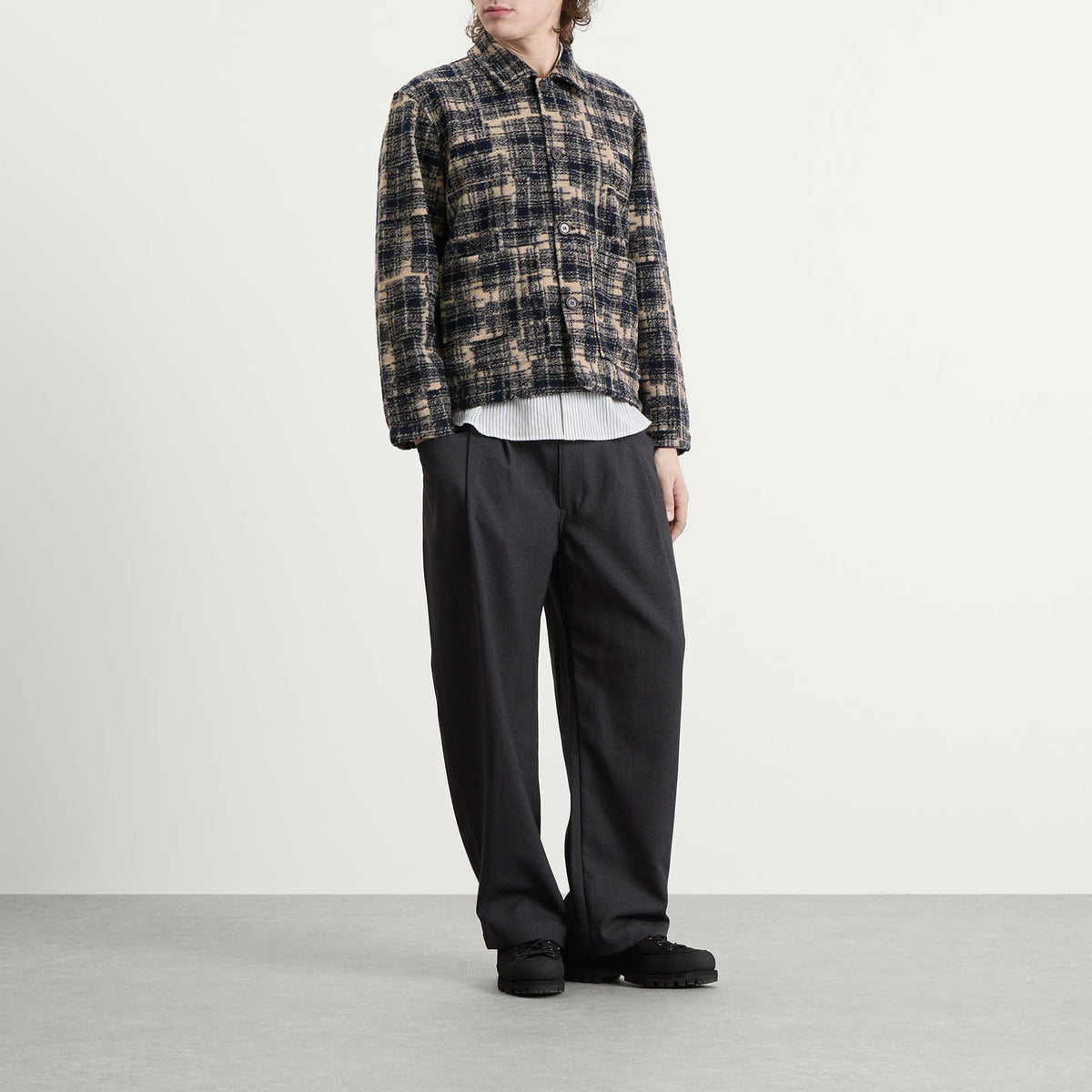 Universal Works Patch Check Fleece Rams Jacket