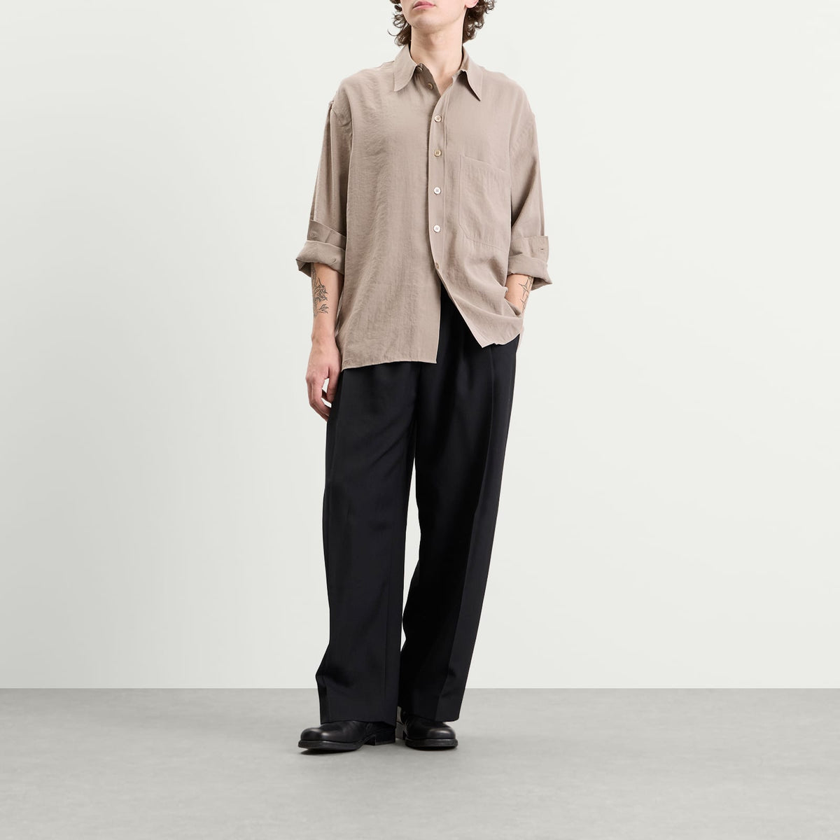 Studio Nicholson Emper Oversized Patch Pocket Shirt