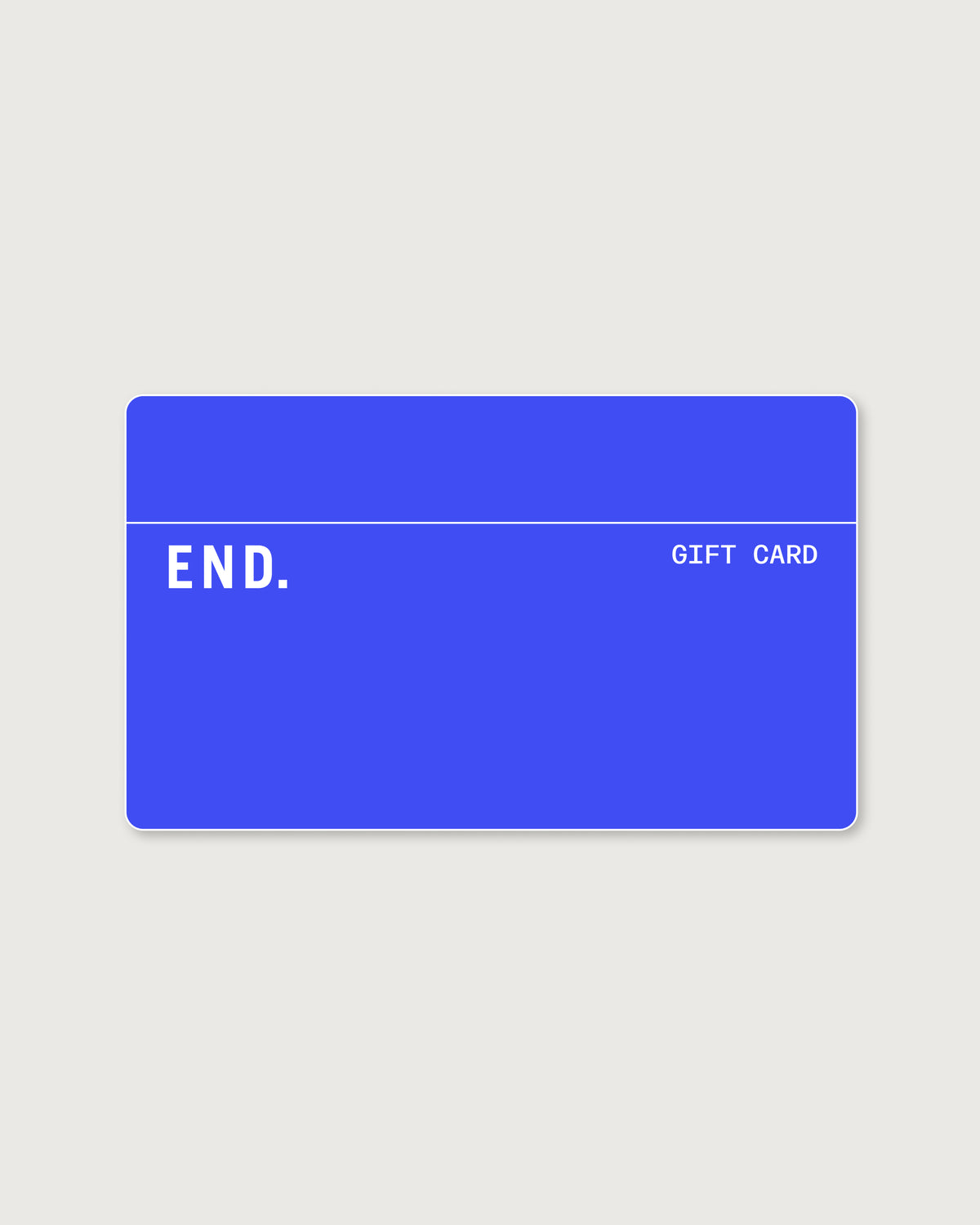 END. Gift Card