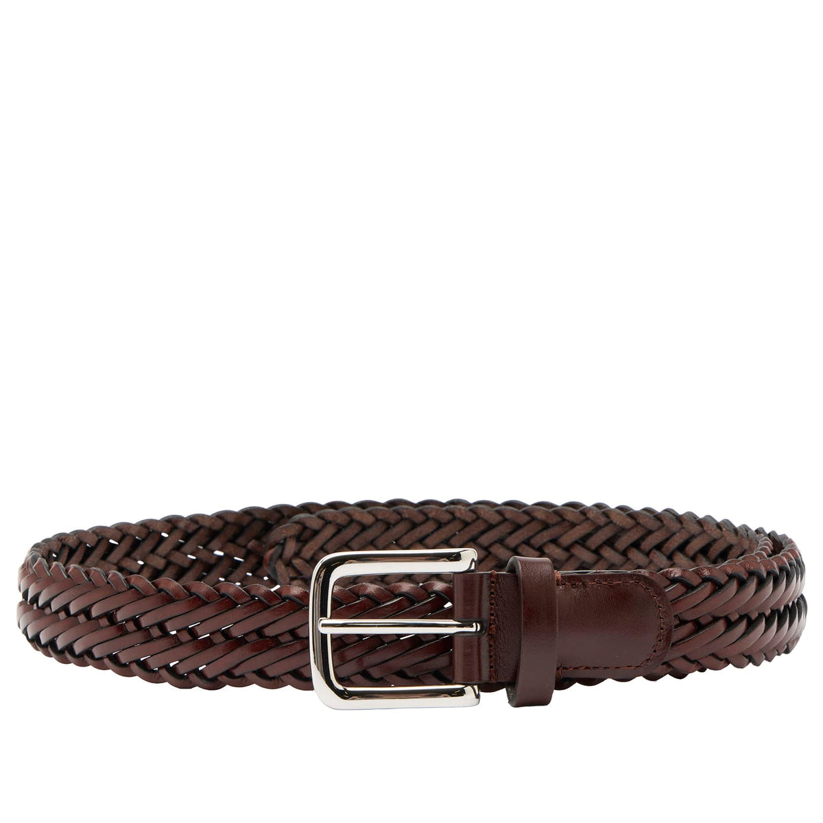 Andersons Narrow Woven Leather Belt