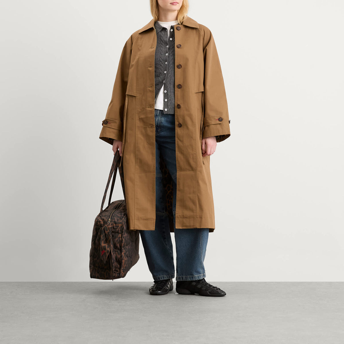 Damson Madder Dark Leopard Quilted Tote Bag