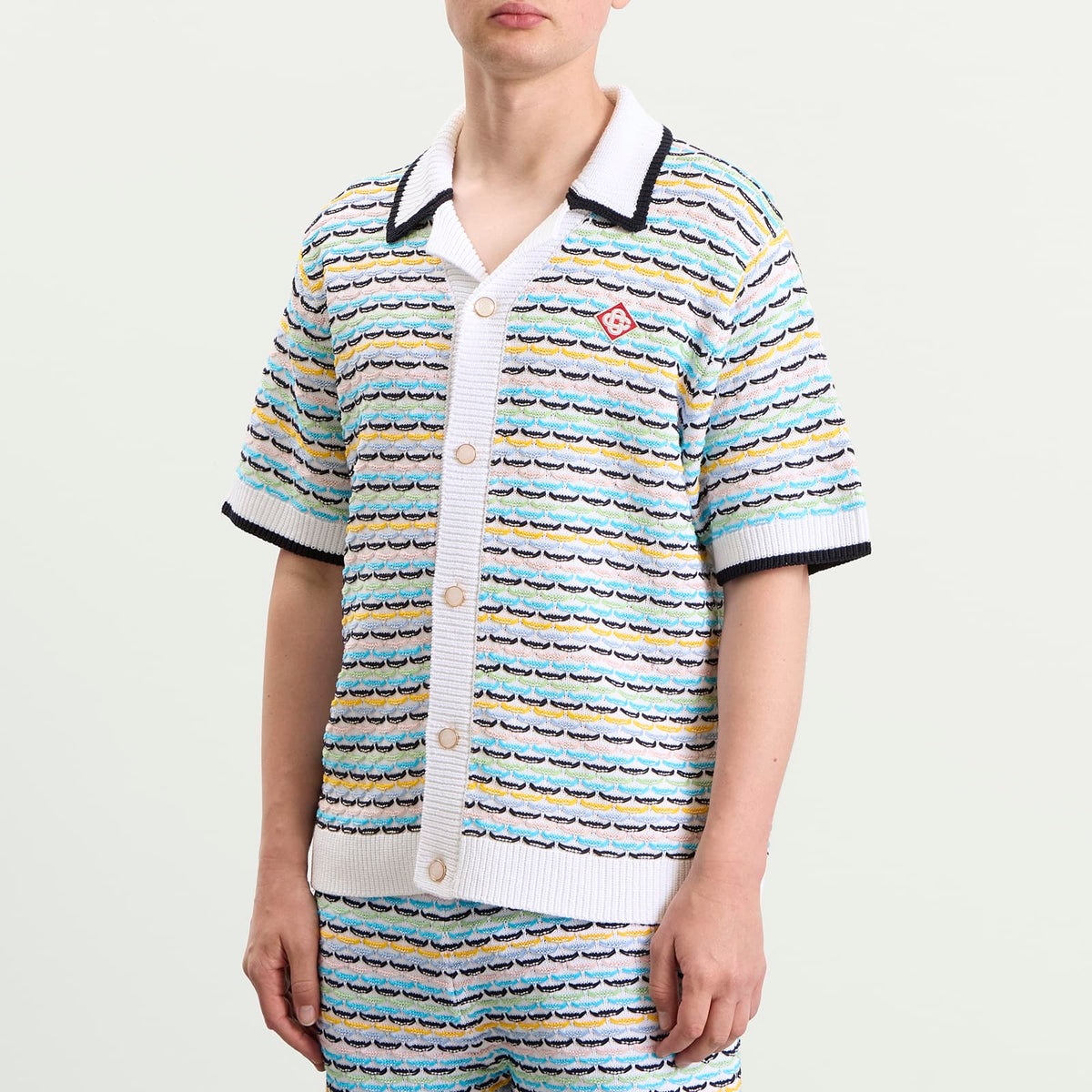 Casablanca Tuck Stitch Short Sleeve Shirt
