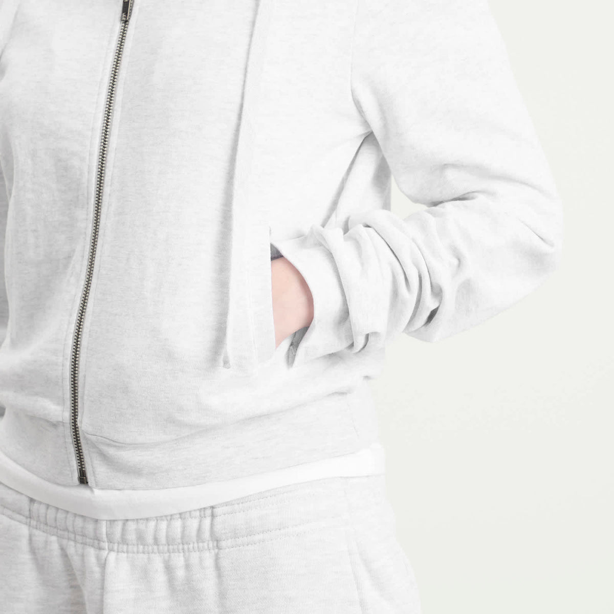 Entire Studios Lightweight Crop Zip-Up Hoodie