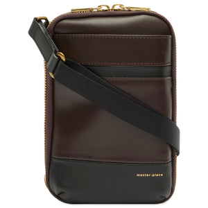 Master-Piece Gloss Leather Shoulder Bag Brown – END.