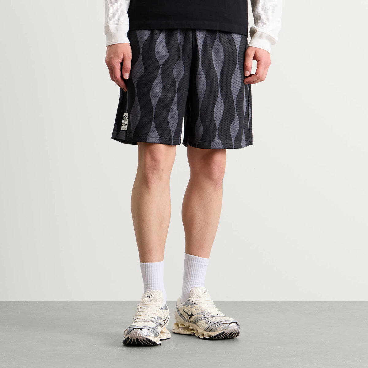 By Parra Waved Mesh Shorts