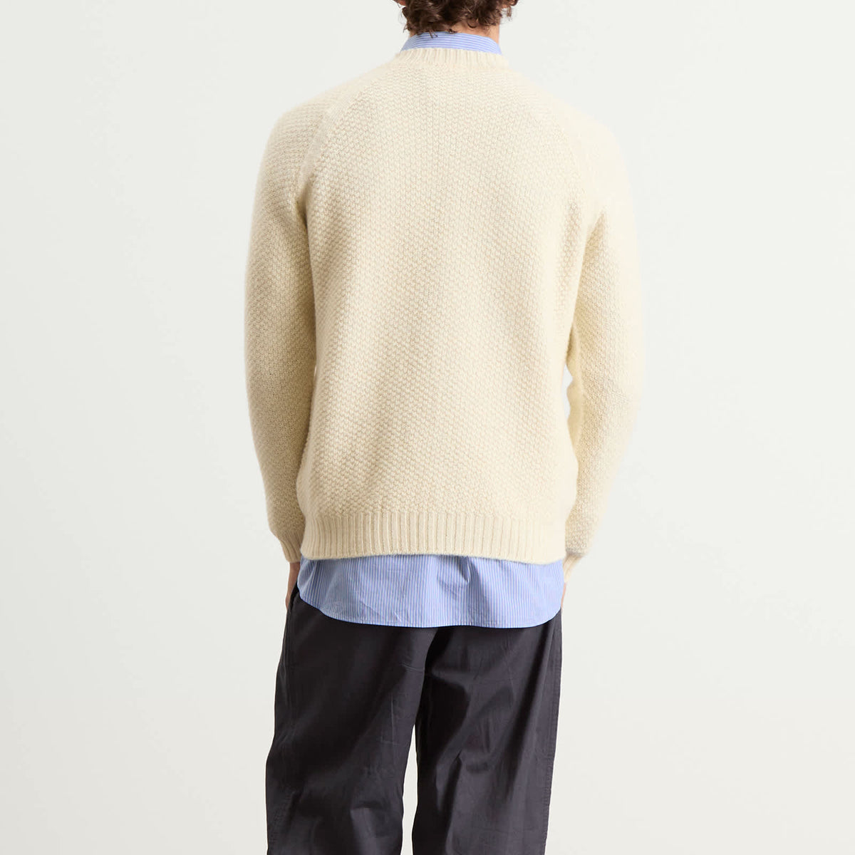 John Smedley Couper Moss Stitch British Wool Jumper