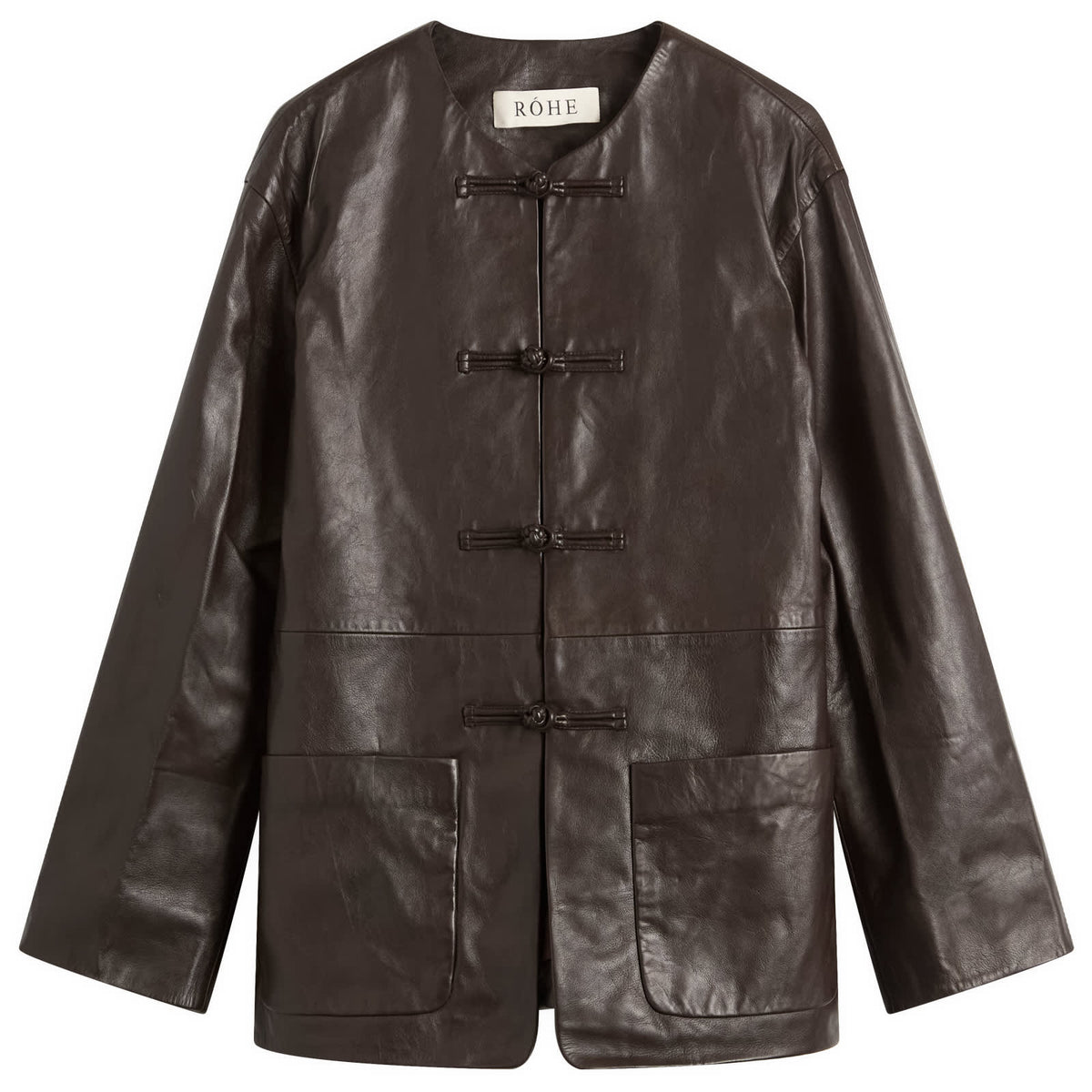 Róhe Mandarin Leather Jacket