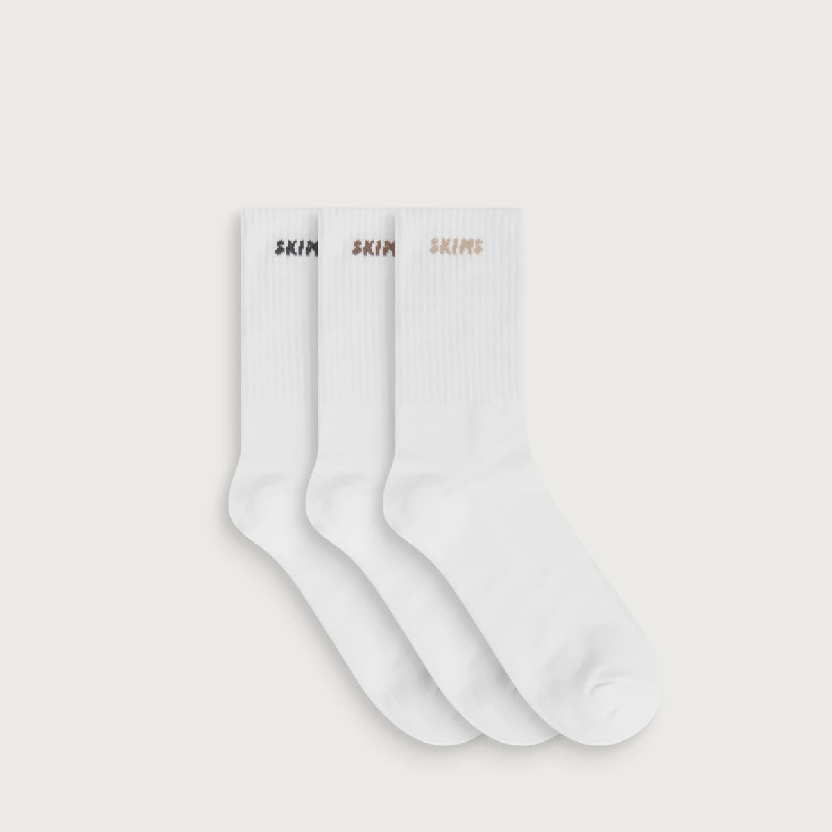 SKIMS Ribbed Crew Sock -  3-Pack