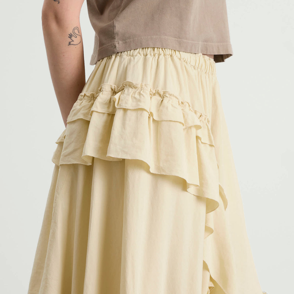 YMC Draped Midi Skirt