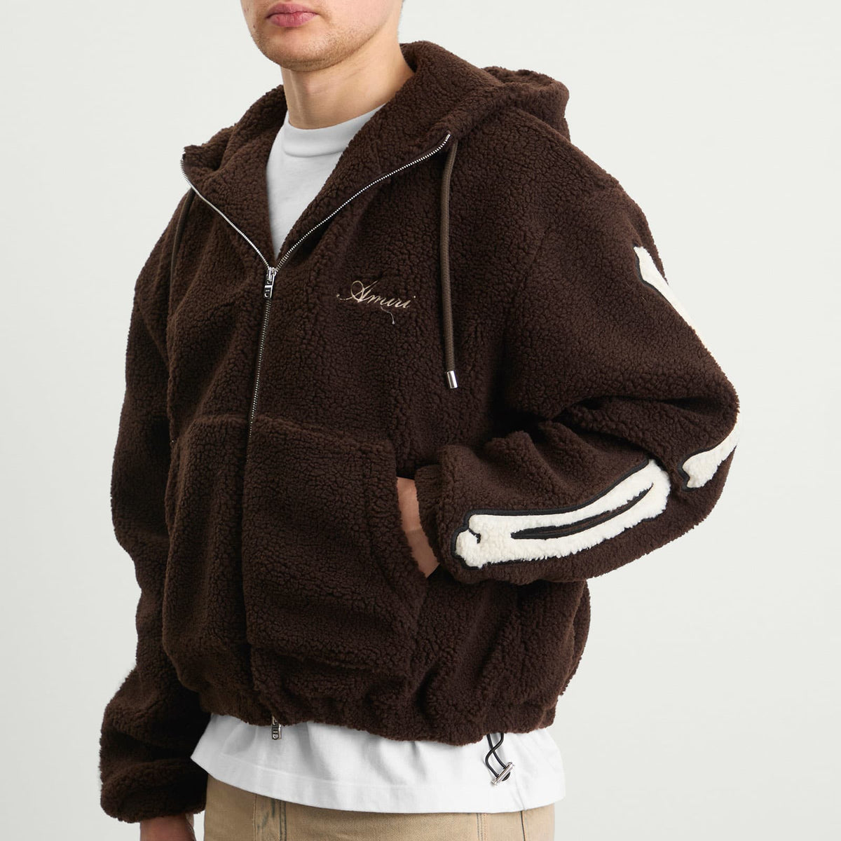 AMIRI Bones Fleece Zip Hoodie
