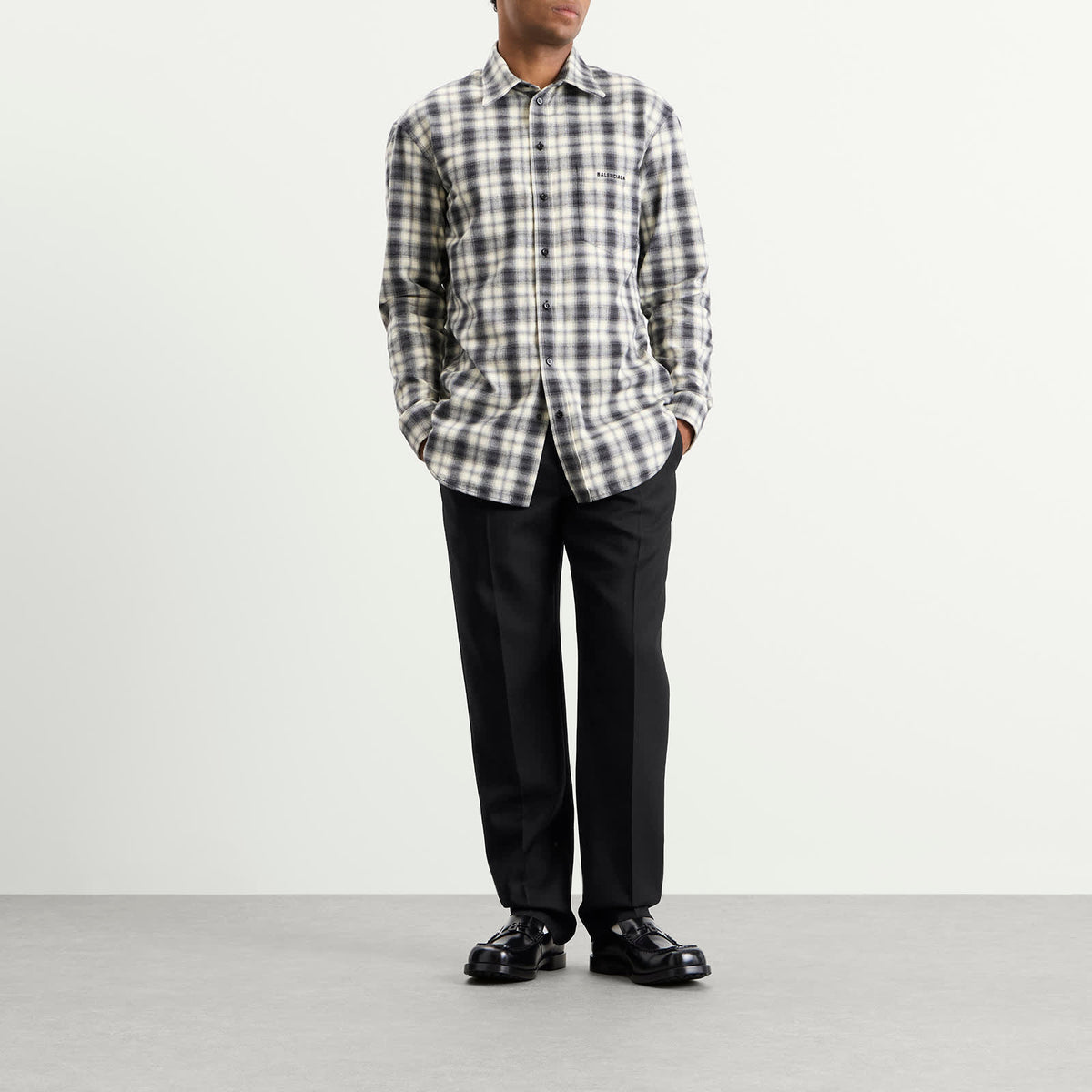 Balenciaga Wool Gabardine Tailored Trousers