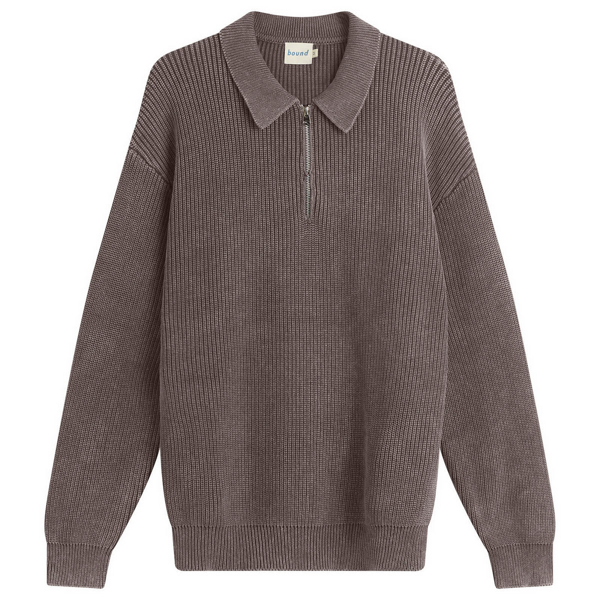 Bound Acid Wash Half Zip Pullover