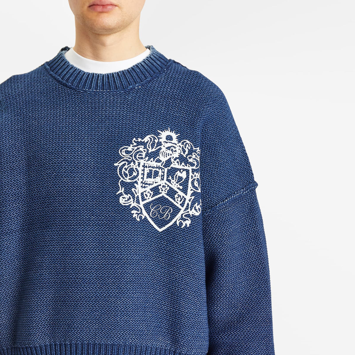 Cole Buxton Collegiate Crest Knit Sweater