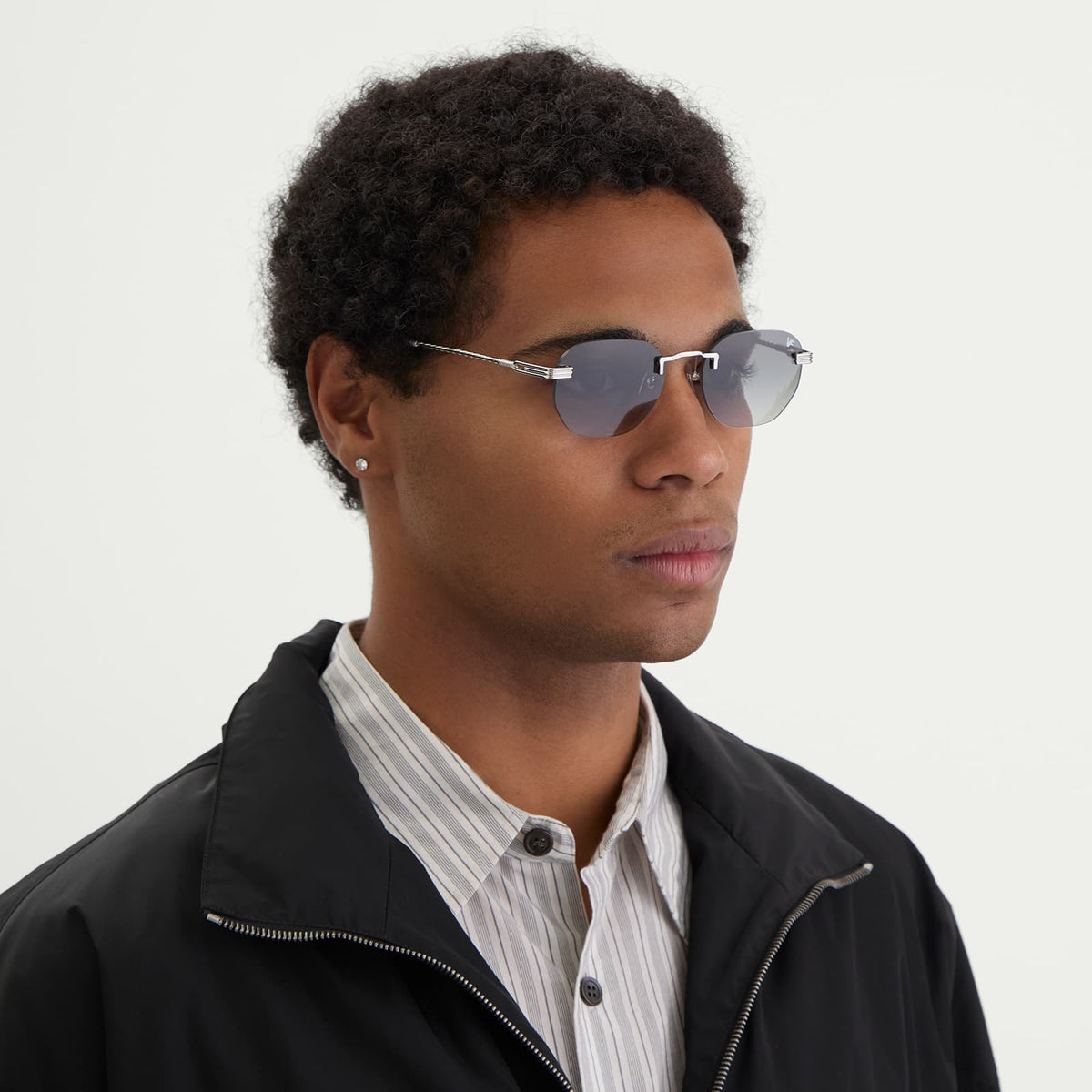 Vintage Frames Company Detroit Player Rimless Sunglasses