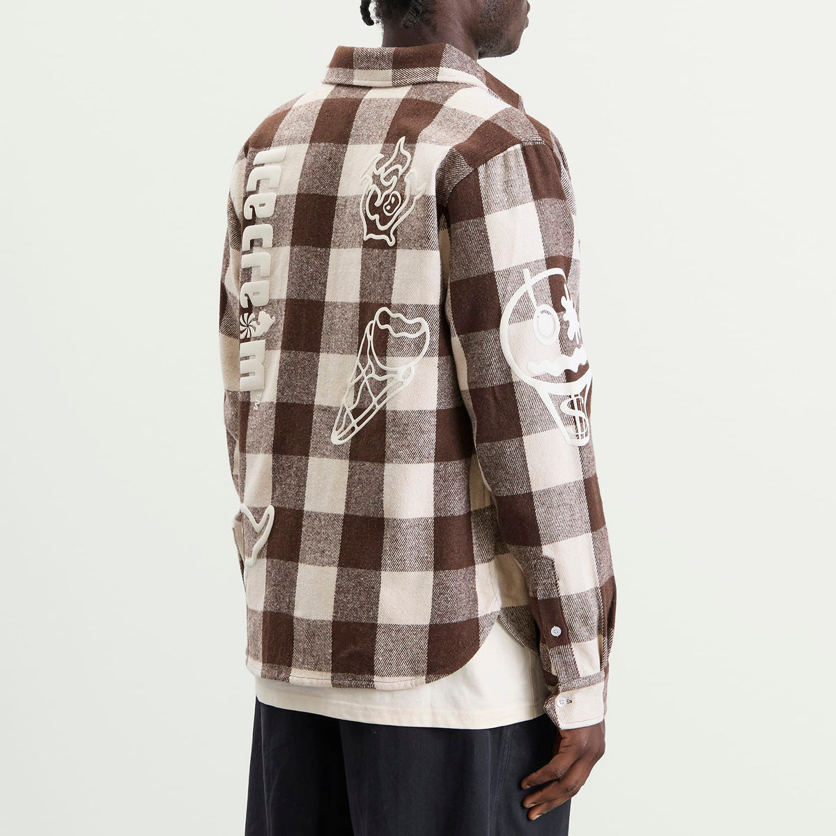 ICECREAM Multi Logo Check Ls Shirt