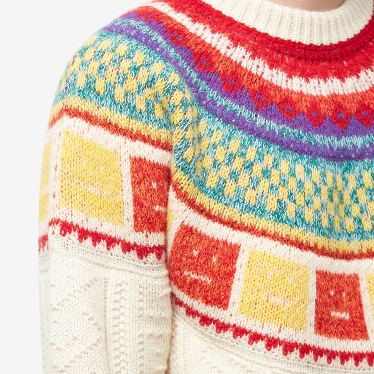 Acne Studios Kristjan Islandic Rainbow Face Knit