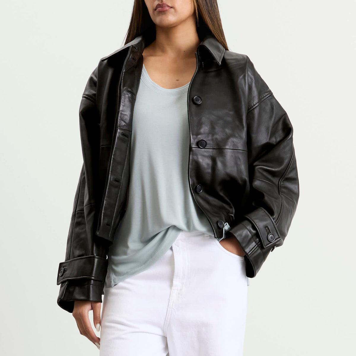 Róhe Leather Blouson Jacket