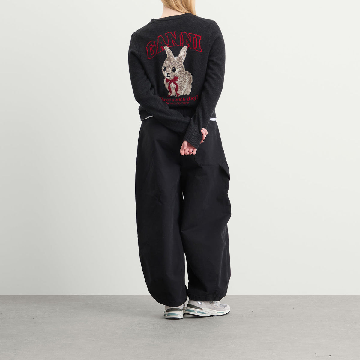 GANNI Graphic Wool Cardigan