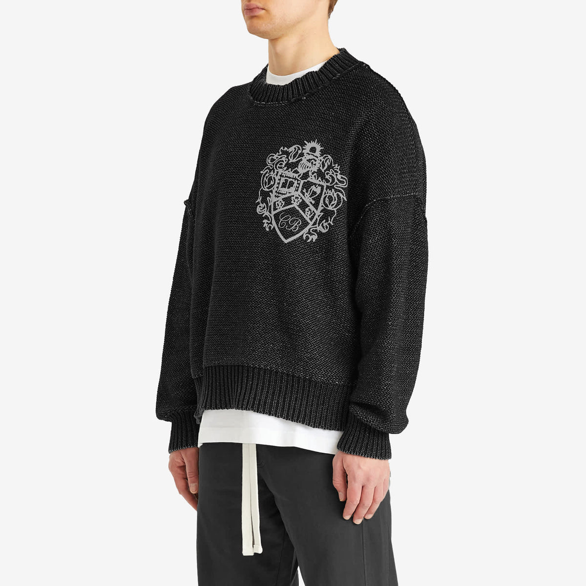 Cole Buxton Collegiate Crest Knit Sweater