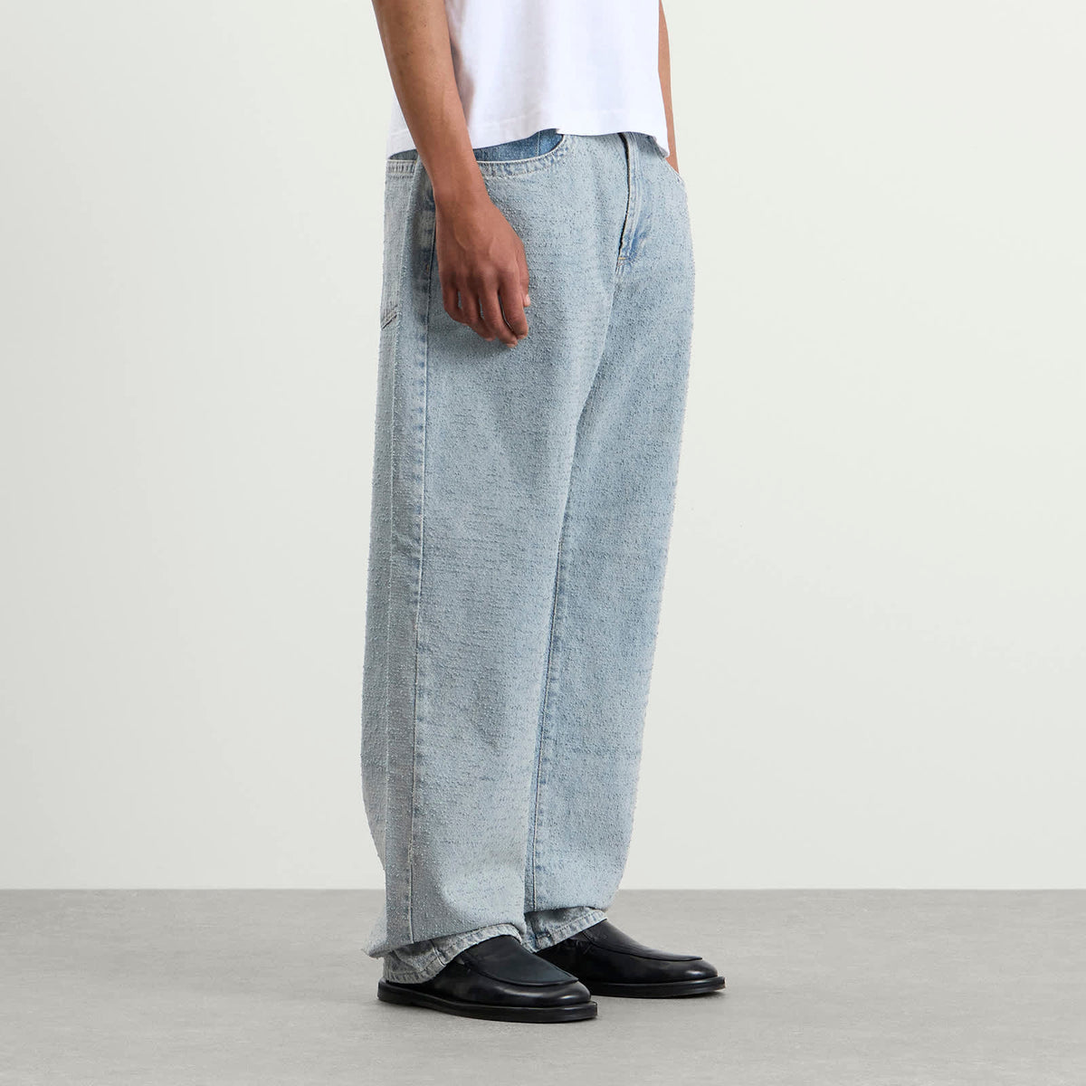MKI Twisted Weave Wide Leg Jeans