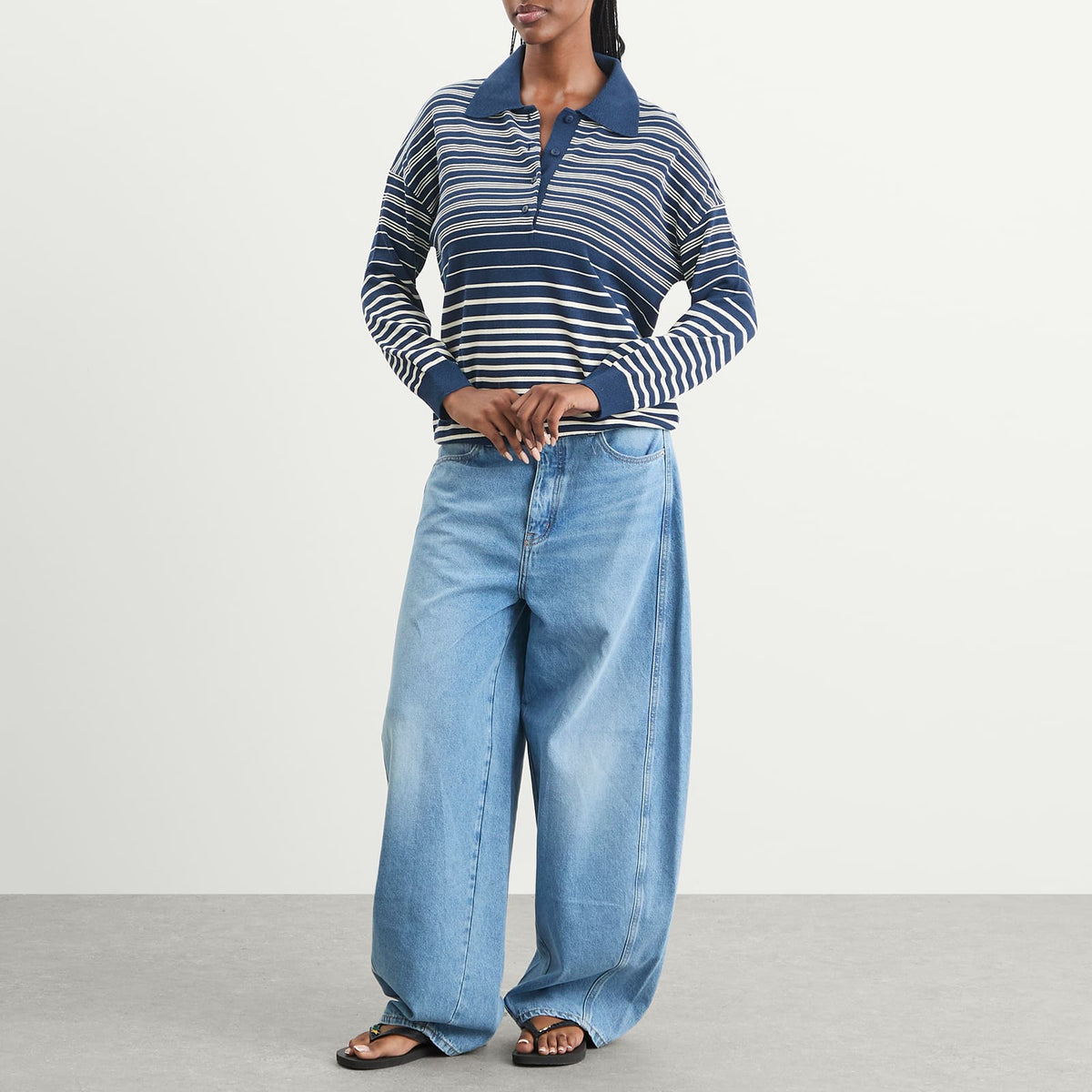 Faithfull The Brand Harlow Oversized Polo Top