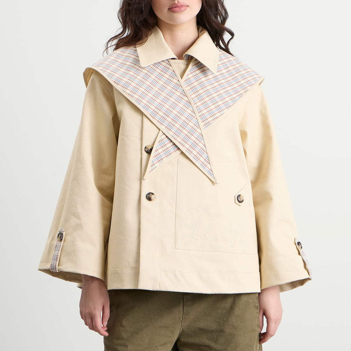 Damson Madder Jerry Reversible Crop Trench Coat