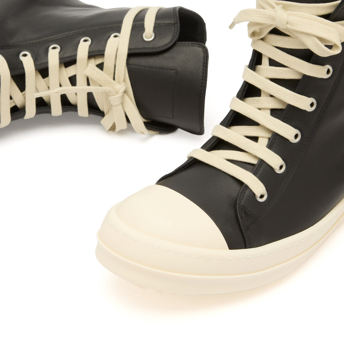 Rick Owens High Top Lace Up Sneakers