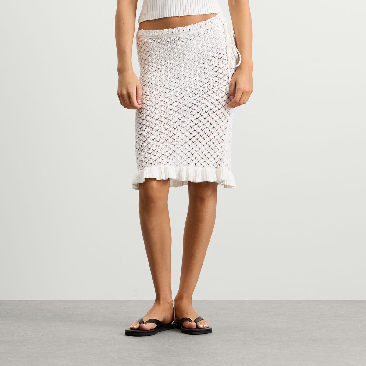 My Mum Made It Lace Knit Midi Skirt