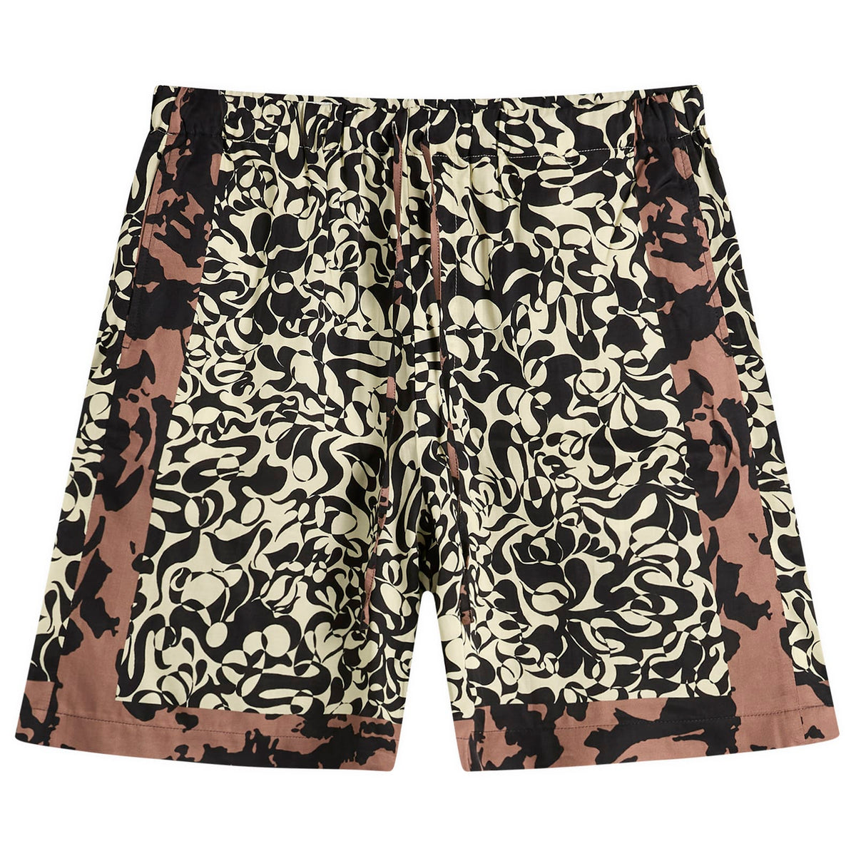 Dries Van Noten Squiggle Border Print Shorts
