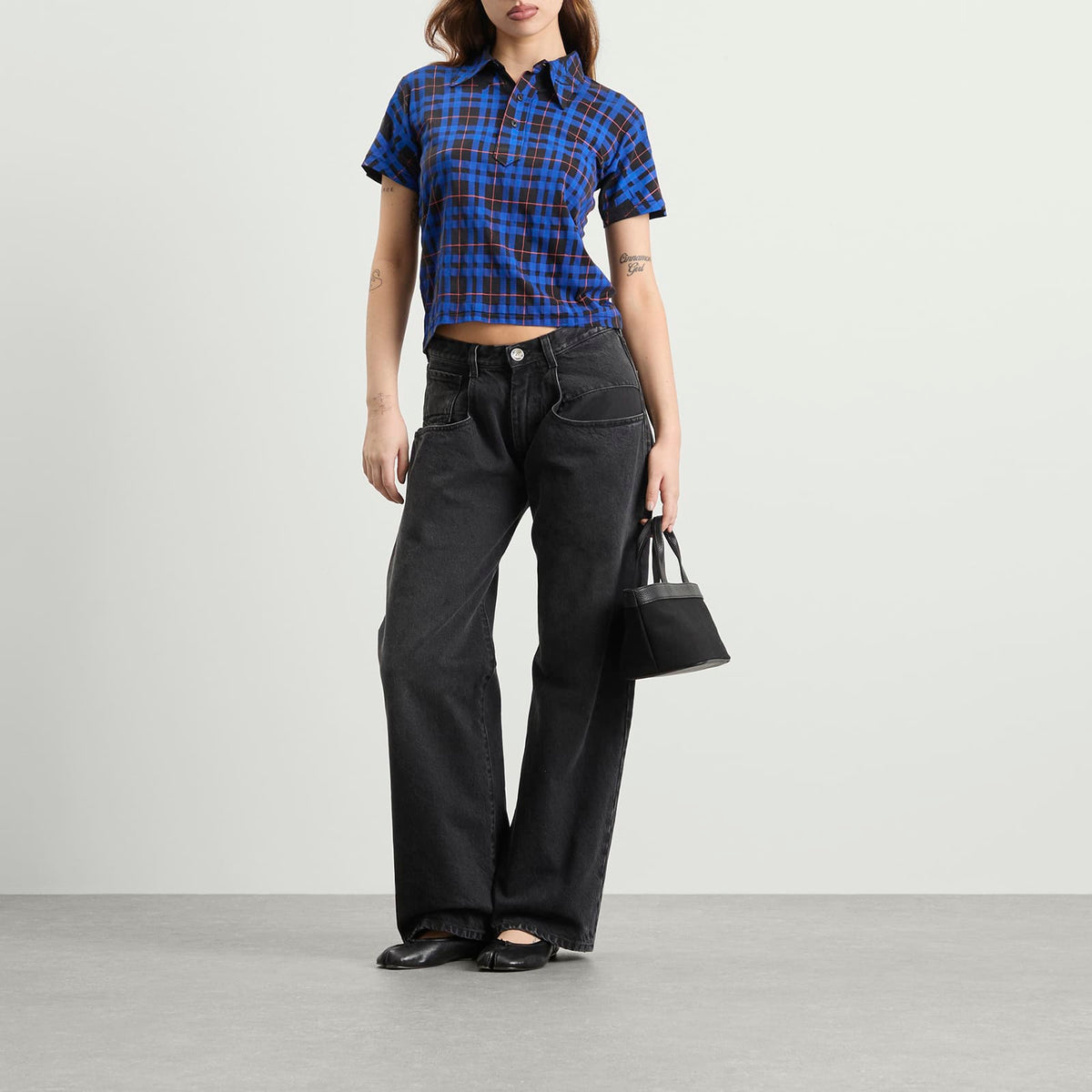 Maison Margiela Check Polo Top