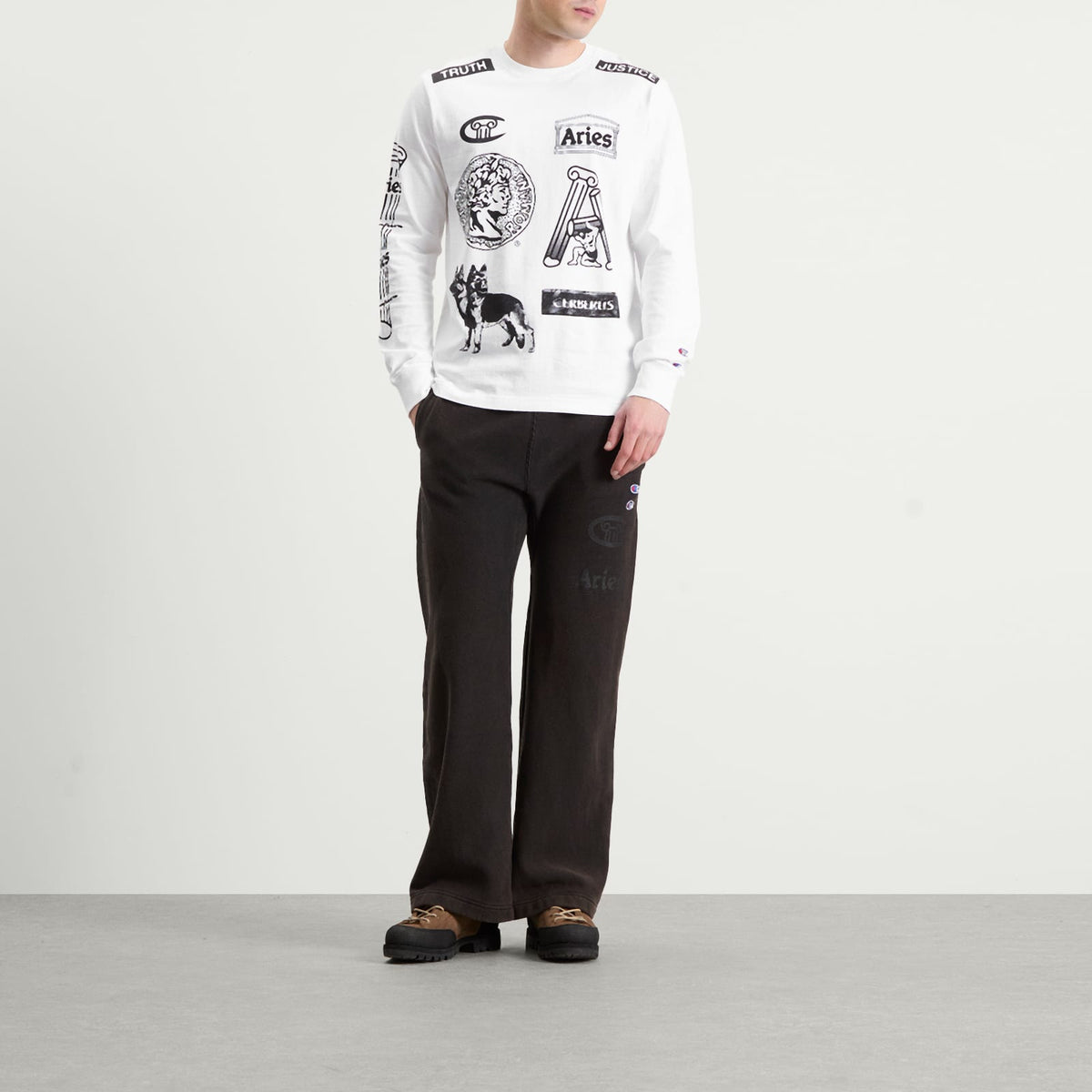 Champion x Aries Sponsor Long Sleeve T-Shirt