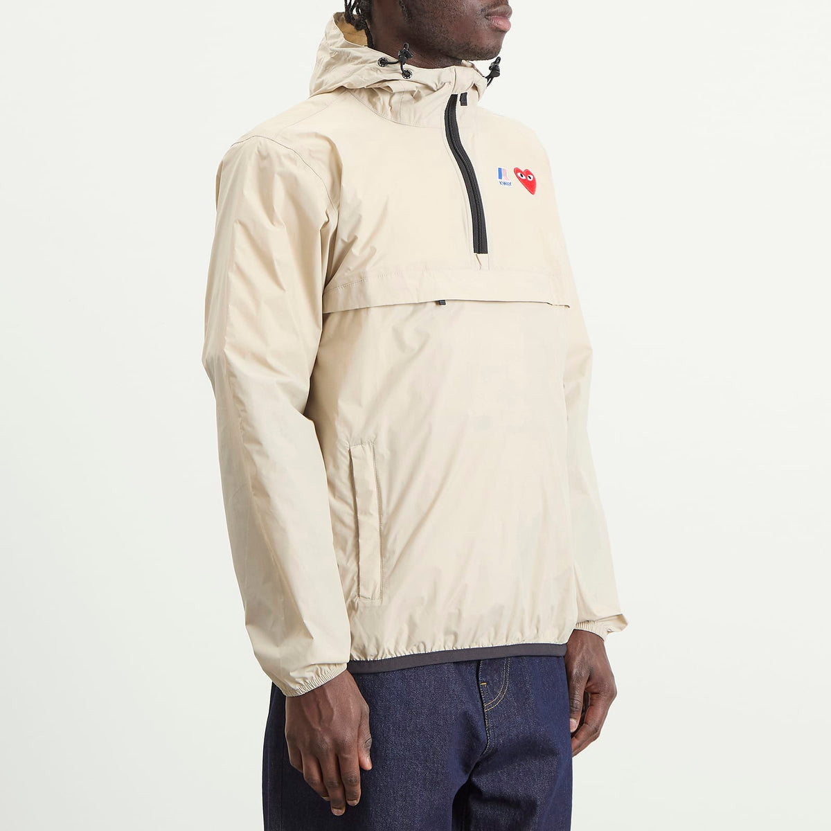 Comme des Garçons Play x K-Way Half Zip Packable Jacket