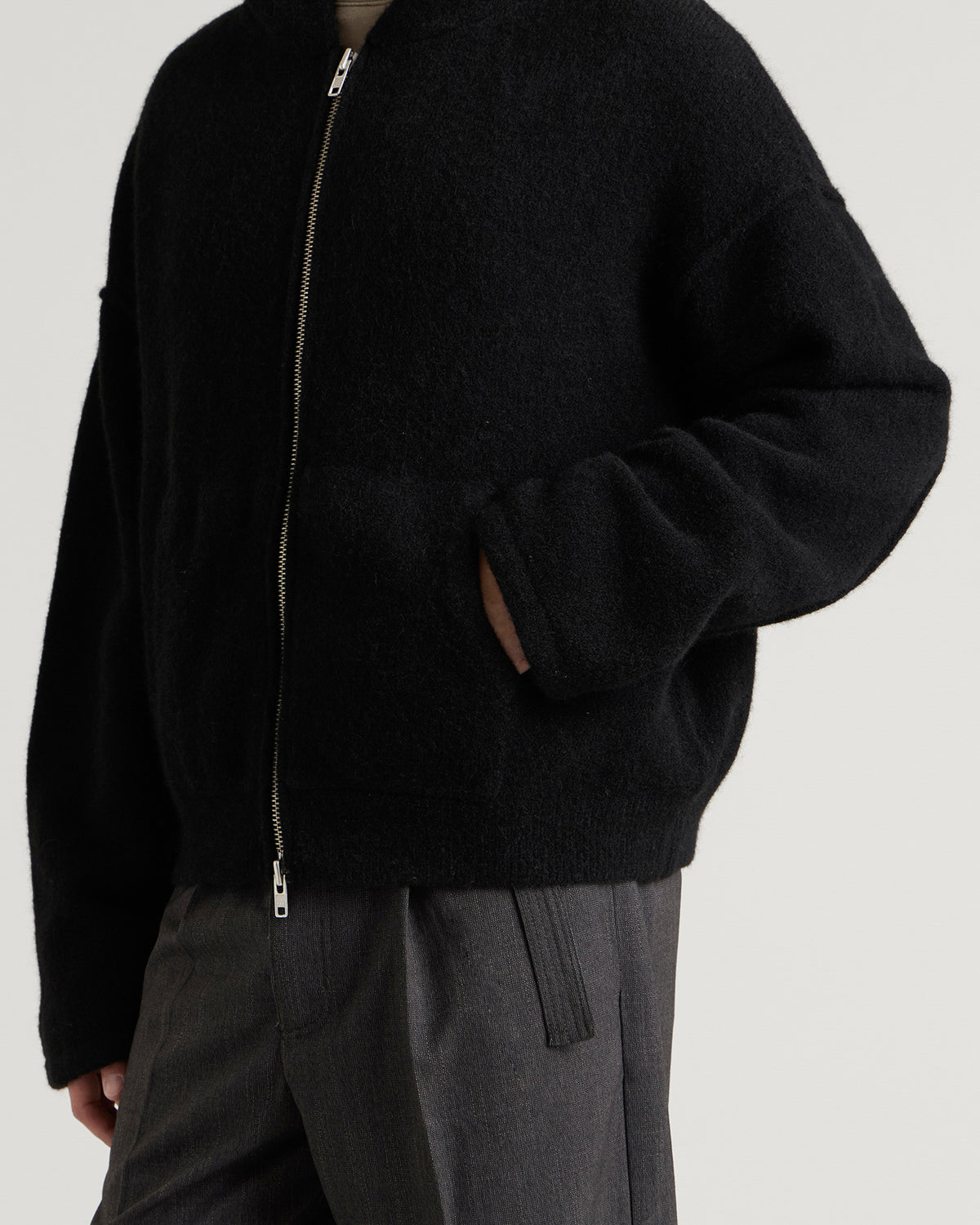 Beach Brains Knit Zip Hood