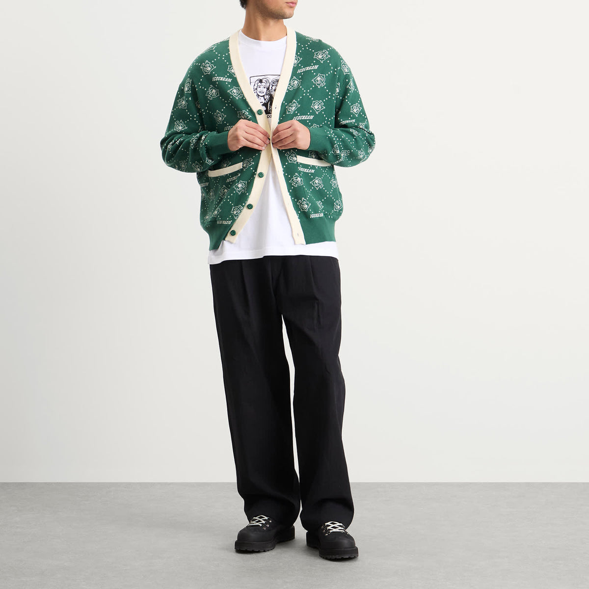 ICECREAM Monogram Knit Cardigan