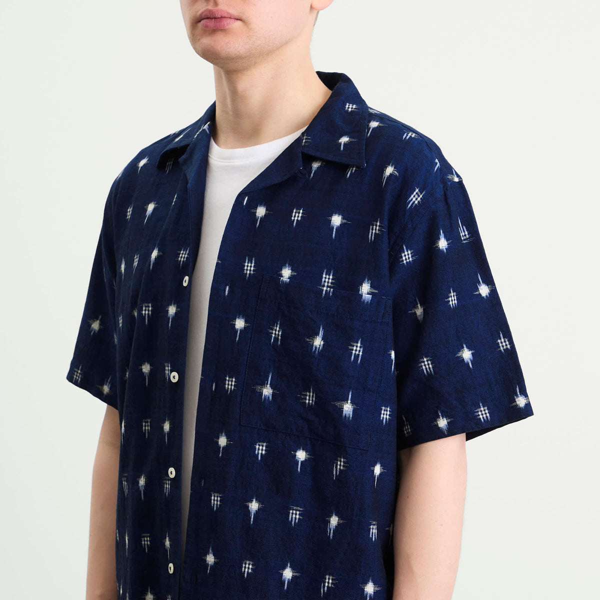 Universal Works Square Ikat Camp Shirt