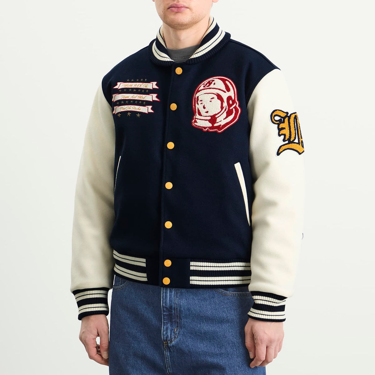 Billionaire Boys Club Fanfare Script Logo Varsity Jacket