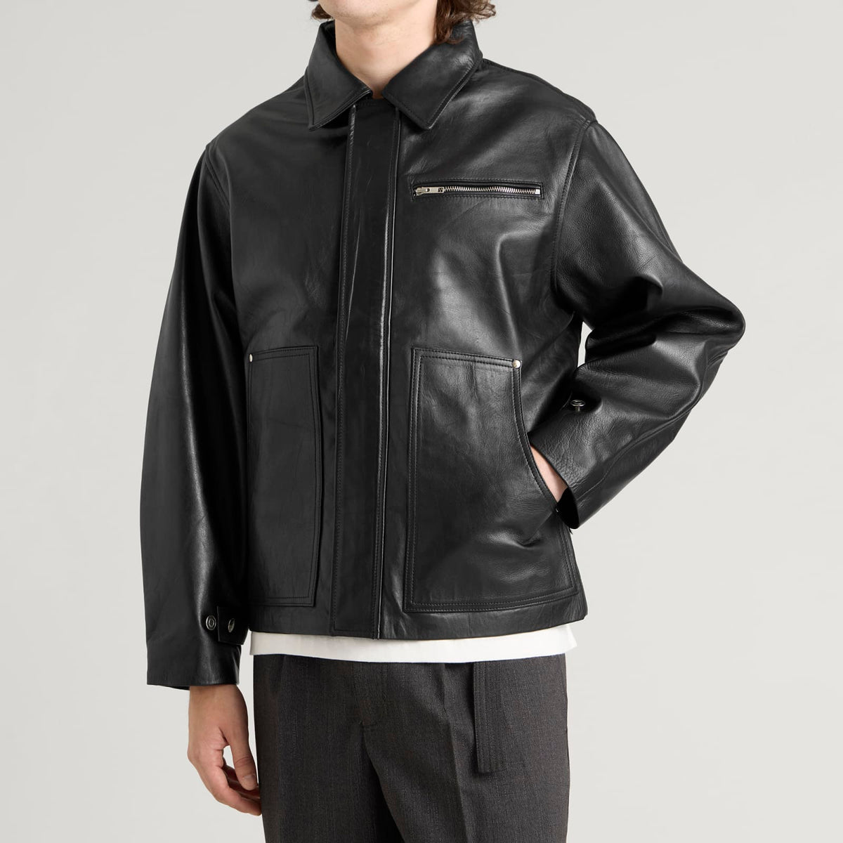 Beach Brains Welding Leather Jacket