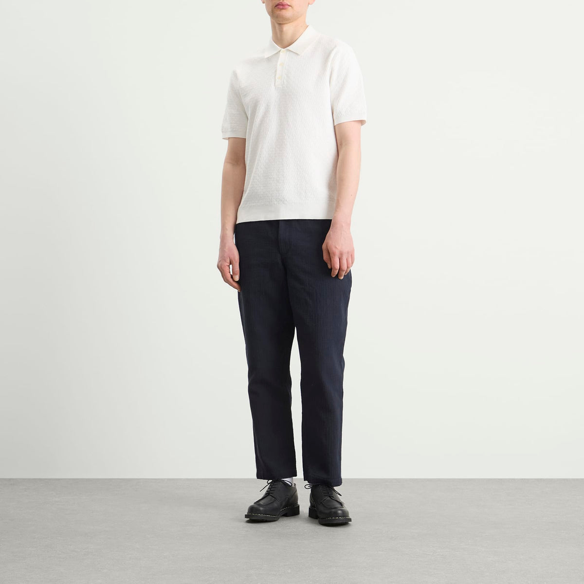 Wax London Naples Retro Diamond Knit Polo