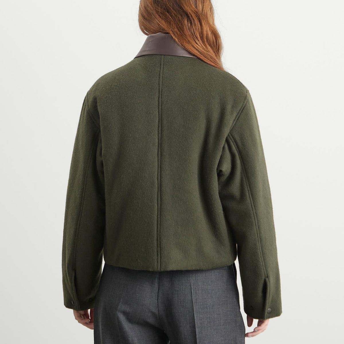Auralee Flannel Padded Short Jacket
