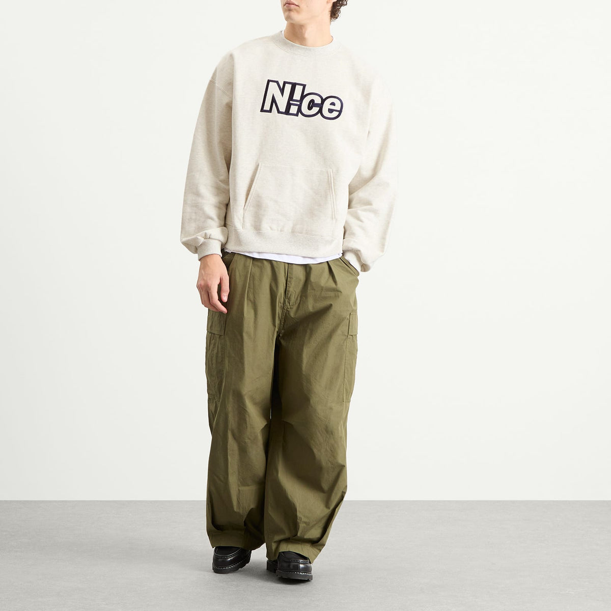 N!ce Embroidered Logo Sweatshirt