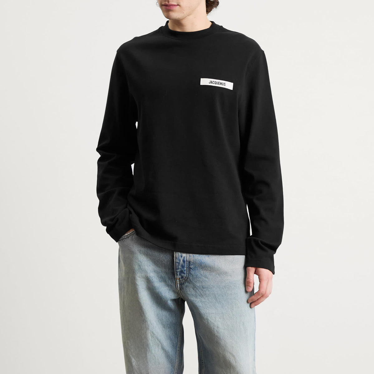 Jacquemus Grosgrain Logo Long Sleeve T-Shirt