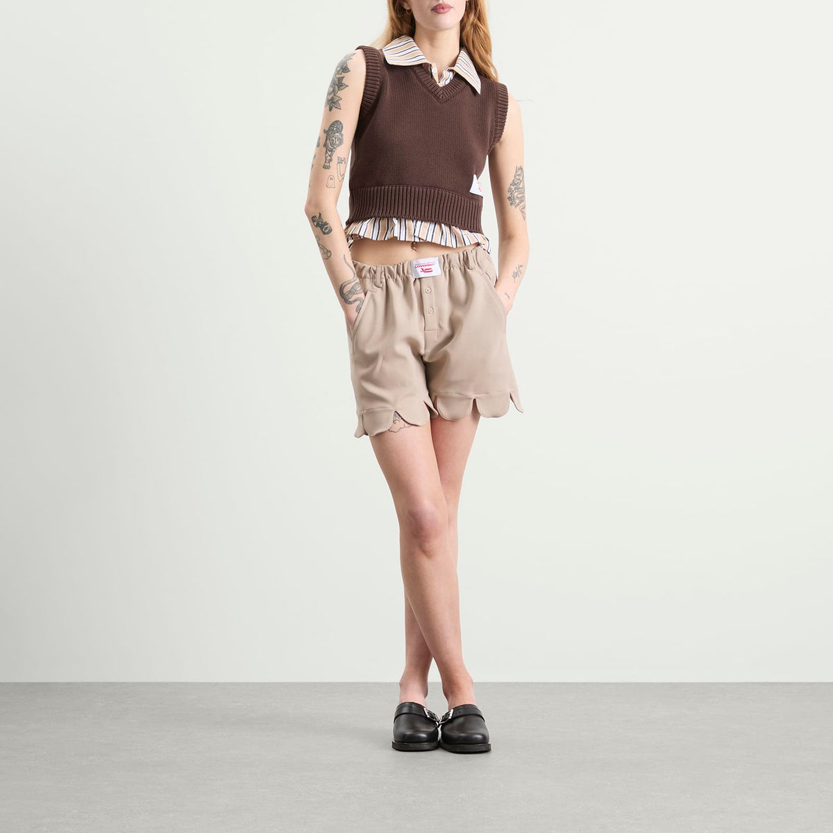 Charles Jeffrey Loverboy Smart Cropped Vest